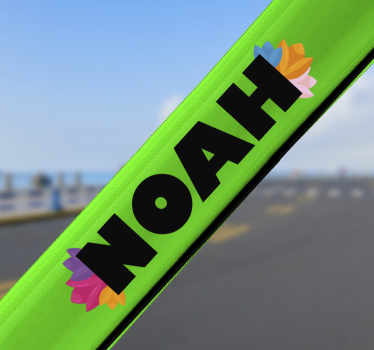 Customisable tulips bike flower  decor - TenStickers