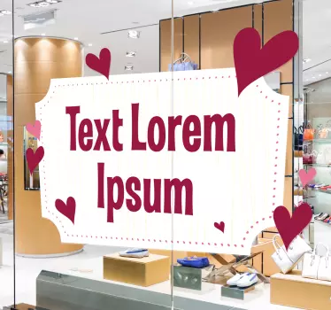 Customisable Valentine's Day Sign Sticker - TenStickers