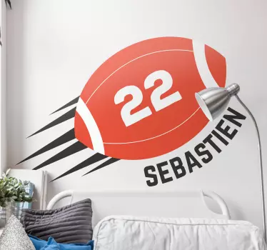 Customizable football sticker - TenStickers