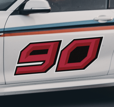 Customizable race car number Motorcycle stickers - TenStickers