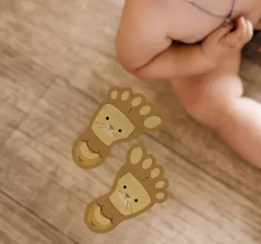 Cute animal footprints vinyl stickers for floor - TenStickers