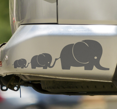 Cute elephants Car Decal - TenStickers