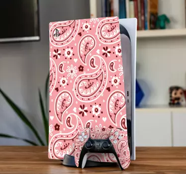 Cute pink patterns Playstation decal - TenStickers