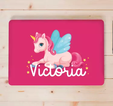 Cute unicorn graphic laptop skin - TenStickers
