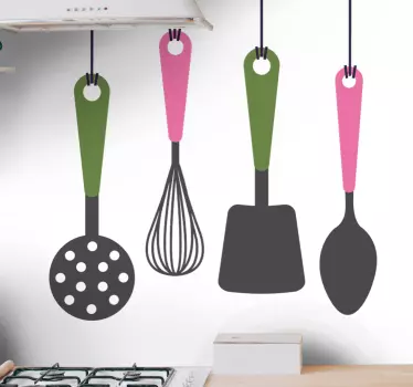 Cutlery simple element kitchen stickers - TenStickers