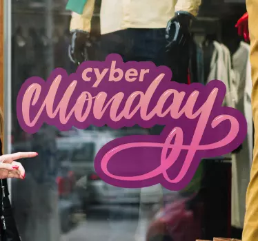 Cyber Monday Discount Event shop window sticker - TenStickers