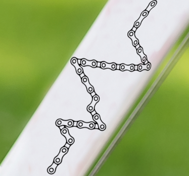Cycle Chain heart beat bike Decal - TenStickers