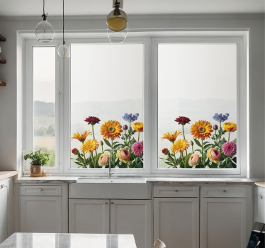 Daisy design window sticker - TenStickers