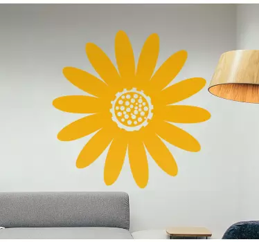 Daisy flower silhouette wall decor - TenStickers