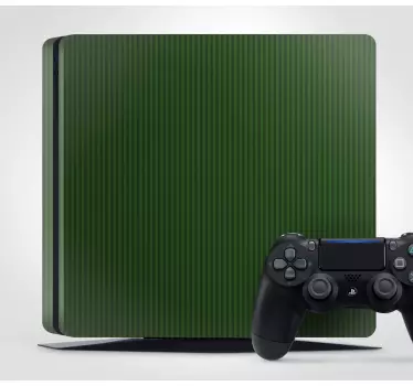 Dark green colour with stripes Playstation 4 sticker - TenStickers