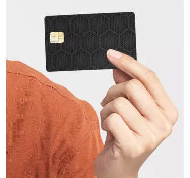 Dark hexagons pattern credit card sticker - TenStickers