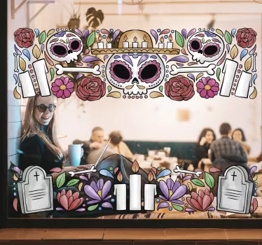 Day of the dead window sticker - TenStickers