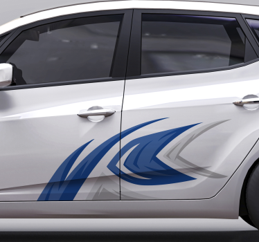 Decoration in light blue Car Decal - TenStickers
