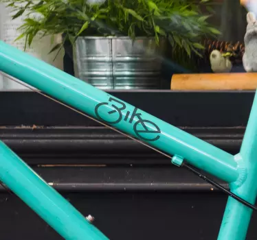 Decorative bike text Bike Decal - TenStickers