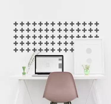 Decorative Crosses Sticker - TenStickers
