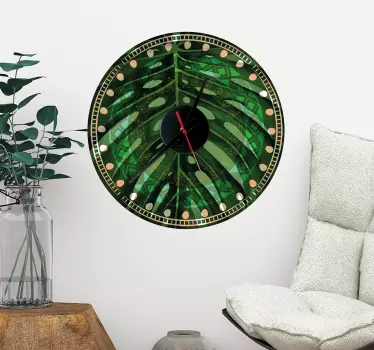 Decorative jungle sticker clock decal - TenStickers