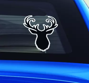 Deer silhouette Car Sticker - TenStickers