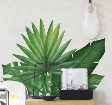 Different tropical leafs plant decals - TenStickers