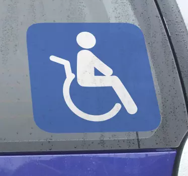 Disabled person sign car sticker - TenStickers