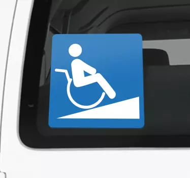 Disbaled Ramp Sign Sticker - TenStickers