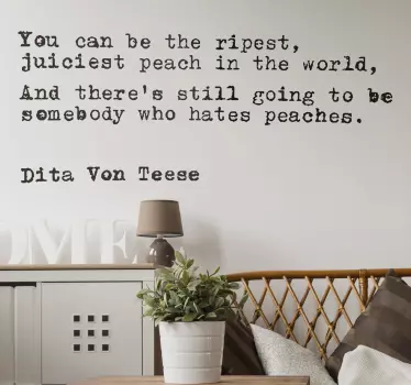 Dita Von Teese Quote Sticker - TenStickers