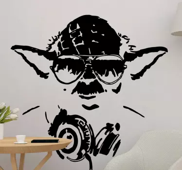 DJ Yoda Banksy vinyl  art - TenStickers
