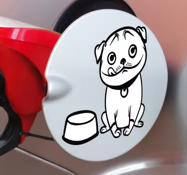 Dog Fuel Cap Vehicle Sticker - TenStickers