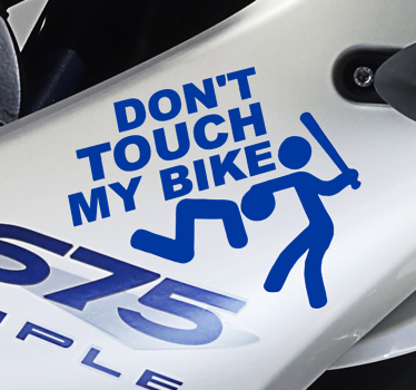 Don't touch my bike motorbike sticker - TenStickers