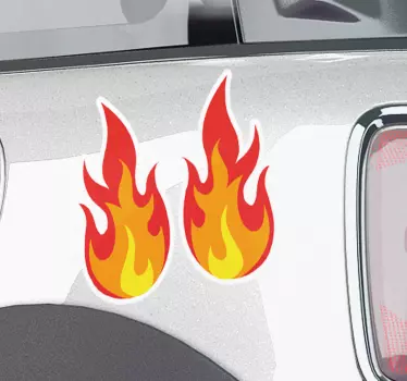 Double fire Car Decal - TenStickers