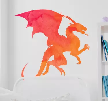 dragon silhouette monster decal - TenStickers