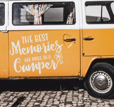 Drive a van caravan decal - TenStickers