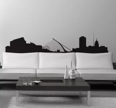 Dublin skyline decal - TenStickers
