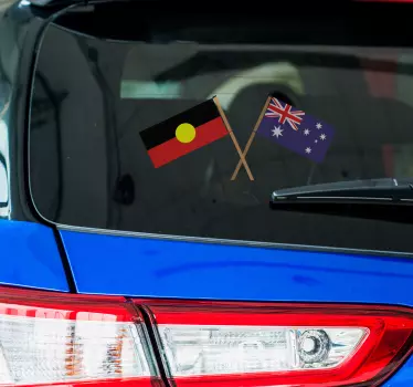 Duo Flags  car sticker - TenStickers