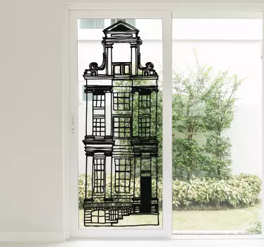 Dutch houses window decal - TenStickers