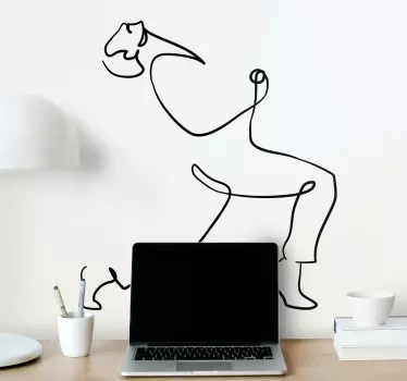 Wall art sticker abstract line design - TenStickers