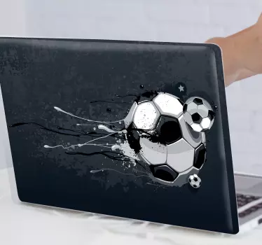 Dynamic soccer elements laptop skin - TenStickers
