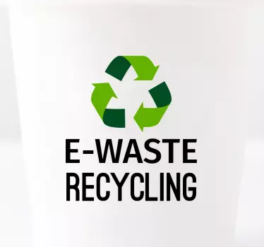 E-Waste Reclamation Icon recycling decal for bin - TenStickers