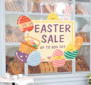 Easter deals  window decal - TenStickers