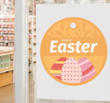 Easter egg circle window decal - TenStickers