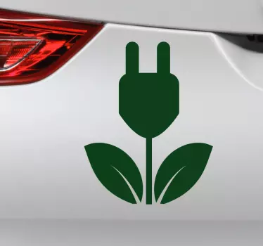 Electric and ecological icon car decal - TenStickers