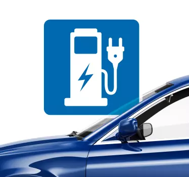 electric charging point sign sticker - TenStickers