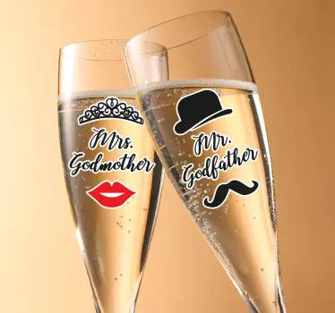 Wedding sticker hat and crown for cups - TenStickers