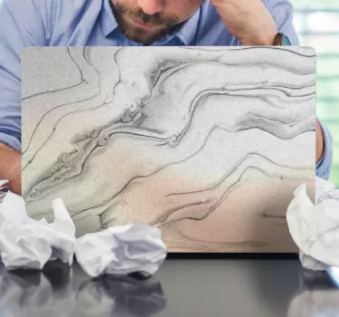 Elegant marble texture laptop skin - TenStickers