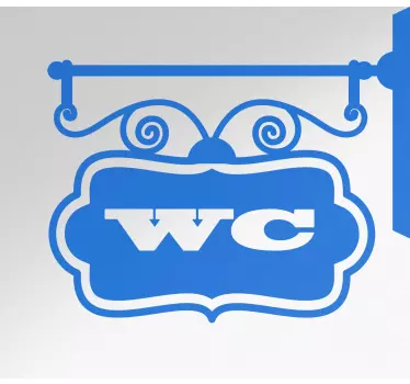 Elegant wc silhouette design glass door sticker - TenStickers