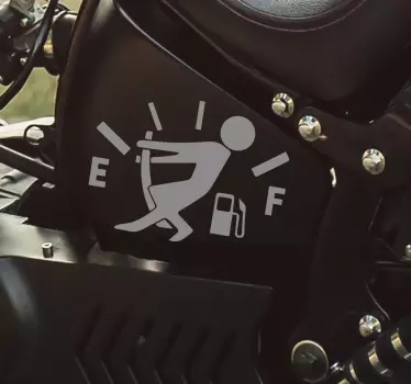 Empty fuel man Motorcycle stickers - TenStickers