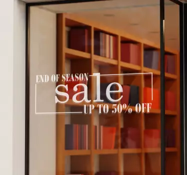 End of season sale shop window sticker - TenStickers