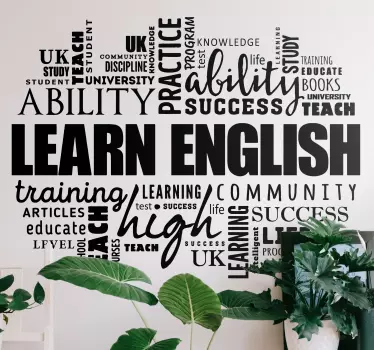 Engaging Language Learning wall decal quotes - TenStickers