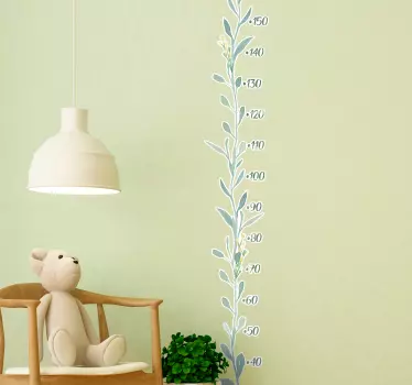 eucalyptus leaves (meter) height chart wall decal - TenStickers