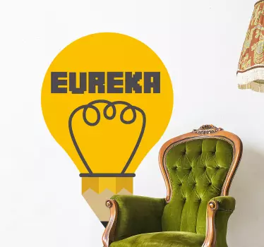 Eureka Ideas Illuminate Minds quote sticker - TenStickers
