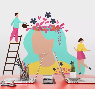 Expulsion of ideas office wall sticker - TenStickers